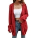 thumbnail image 1 of Chaquetas de tartán elegante Gibobby Abrigo de punto Cárdigan de manga larga de invierno Rojo L, 1 of 4
