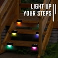 thumbnail image 4 of NEX Waterproof 3" x 3" x 3" Solar LED Deck Lights, Multicolor, 4 Pack, 4 of 4