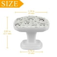 thumbnail image 3 of 4 Pieces Set Drawer Pulls Handle Square Wardrobe Cabinet Knobs with Stainless Steel Screws Furniture Kitchen Decor, 3 of 5