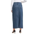 thumbnail image 3 of INSPIRE CHIC Women Maxi Denim Skirt H Line Straight Back Slit Casual Long Jean Skirts S Retro Blue, 3 of 6