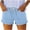 Light Blue, variant on Only Moment Shorts for Women Trendy Polyester-Cotton Blend Summer Comfy Cotton Elastic Waist Drawstring Casual Shorts with Pockets Biker Shorts Wowomen White,S