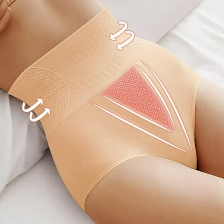 

Fantadool Women High Waist Sliming Seamless Panties Intimate Safety Breathable Anti-Moisture Hip Lifting Tummy Control Briefs