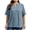 Light Blue, variant on Horkkom Plus Size Tops for Women Summer V Neck Short Sleeve Tops Casual Loose Solid Color Tunic Tops XXL