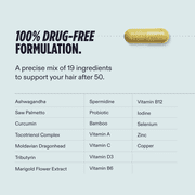 Nutrafol Men 50+ Hair Growth Supplements, Clinically Tested for Visibly Thicker Hair and Scalp Coverage, #1 Dermatologist-Recommended Hair Growth Supplement Brand - 1 Month Supply