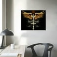 thumbnail image 3 of RUIYC For the Spirit God Gave US - 1:7- Christain Wall Decor, Bible Scripture Wall Art Print w/Cross & Angel Wings Makes Ideal Wall Decor For Home Decor, Office and Church Decor, 20x16in, 3 of 4