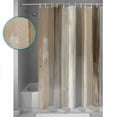 thumbnail image 4 of Brown Grey Shower Curtain, 48" x 72", Abstract Neutral Textured Modern Minimalist Waterproof Bathroom Curtain Washable Shower Curtain Set with 12 Hooks, 4 of 6
