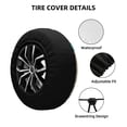 thumbnail image 4 of Spare Tire Cover, Colorful Summer Flip Flops Wheel Cover Tire Covers for Trailers Car Truck Camper Universal Tire Covering Fits Diameter 17 inch, 4 of 7