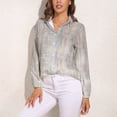 thumbnail image 3 of Abstract Grey Art Long Sleeve Blouse Woman Streetwear Casual Shirts Summer Oversize Woman Streetwear Clothing Birthday Present, 3 of 7