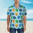 thumbnail image 4 of Daiia Cartoon Monster Hawaiian Shirt for Men Gentle Cotton Regular Short Sleeve Casual-X-Large, 4 of 9