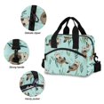 thumbnail image 3 of FORMRS Reusable Lunch Bag for Work School Leakproof Insulated Cooler with Adjustable Shoulder Strap, Green Otters Pattern, 3 of 6