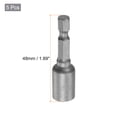 thumbnail image 2 of Uxcell Quick-Change Nut Driver Bit, 1/4" Hex Shank 8mm Magnetic Nut Setter Drill Bits, 1.89" Length, Metric 5 Pack, 2 of 5