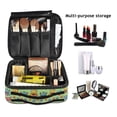 thumbnail image 2 of FORMRS Travel Makeup Bag Large Capacity Train Case Cosmetic Organizer with Adjustable Dividers, Cute Monsters Pattern, 2 of 8