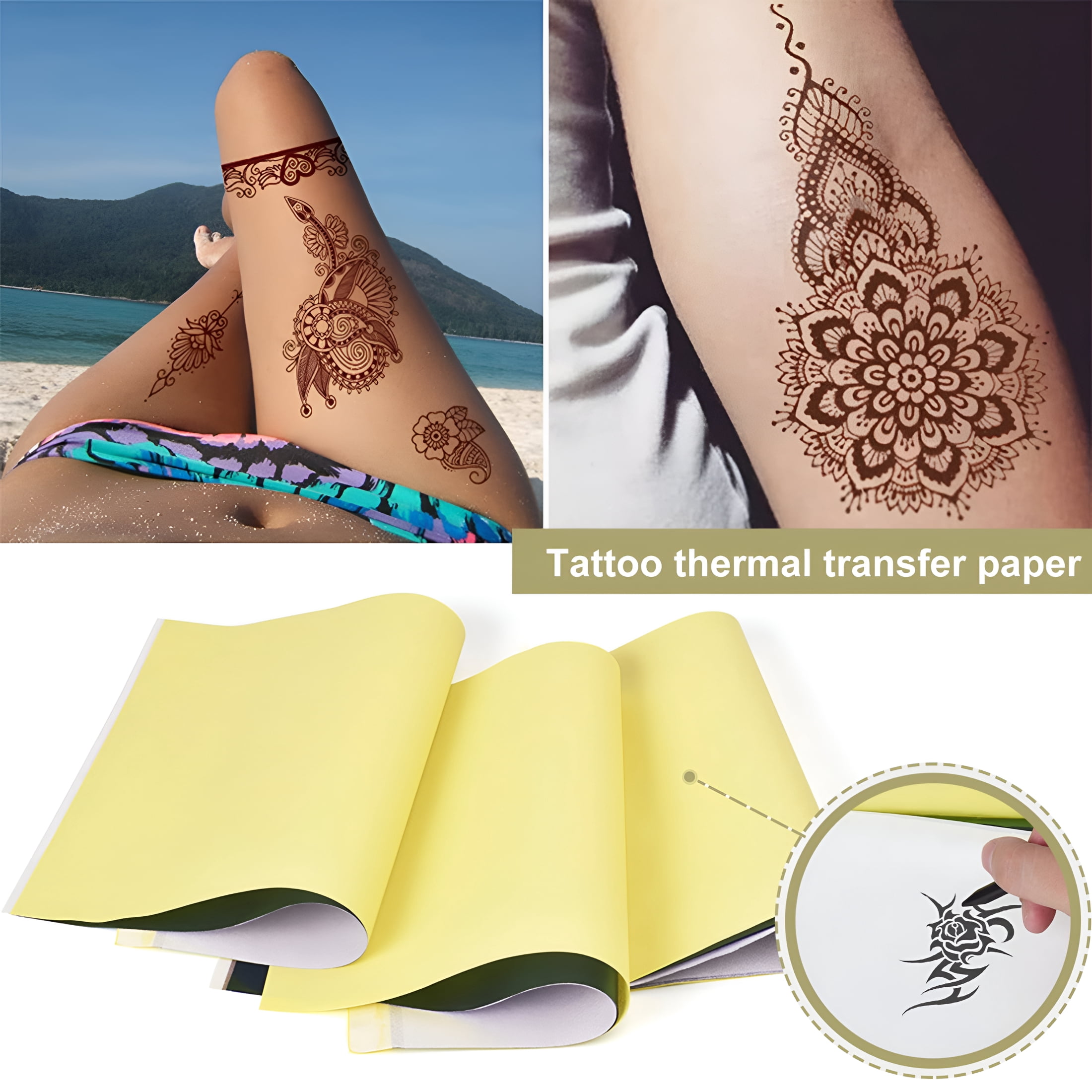 CCOCC 2026 New 1 Pack Tattoo Transfer Paper A4 Size Multi-Use Professional Body Art Tattooing Tool Thermal Copying Reusable Tattoo Stencil Paper Copy Paper Tattoo Accessories