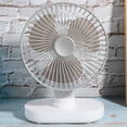 thumbnail image 3 of USB Mini Fan, 4 Speed Desktop Fan, USB Desktop Fan, Support For Shaking Head 4 Speed Settings For Home Or Office Silver, 3 of 8