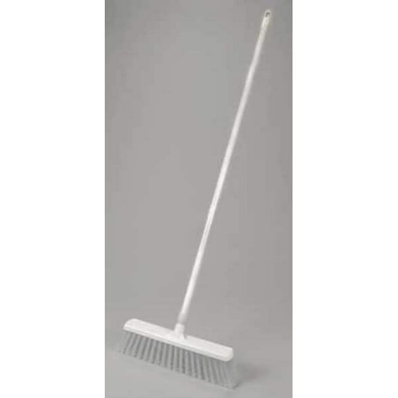 Remco 16 in Sweep Face Push Broom, Stiff, Synthetic, White 29205/6053
