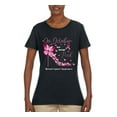 thumbnail image 2 of Wild Bobby In October We Wear Pink Diamond Heel Breast Cancer Awareness Women Graphic Tee, Black, Small, 2 of 6