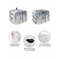 thumbnail image 2 of Navy Blue Ombre Botanical Toaster Cover 2 Slice, Watercolor Pastoral Leaf Rustic Dustproof Bread Machine Oven Cover with Storage Pockets, Fits Most Kitchen Toasters Protector, 2 of 5