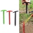 thumbnail image 3 of Heavy Duty Spiral Tent Stakes, Plastic Ground Anchors for Camping Tents Canopies Windproof Tarp Pegs for Outdoor Beach Picnic and Lawn Gardening Accessories, Black, 3 of 3