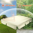 thumbnail image 6 of Outdoor Patio Swing Chair Canopy Replacement, Porch Swing Seat Cover, Waterproof Garden Top Cover Chair Cover Replacement Set, 6 of 8
