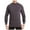 Dark Gray, variant on Men's Long Sleeve Thermal Base Layer Shirt Mid Collar Winter Warm Comfort Fit Top for Cold Weather