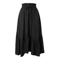 thumbnail image 5 of Women's Long Skirt Elastic High Waisted Skirt Irregular Long Skirt With Pockets Deep V Neck plus Size Dress Casual Fall Dresses for Women plus Party Dresses for Women 2 X Dresses Short Sleeve Long, 5 of 5