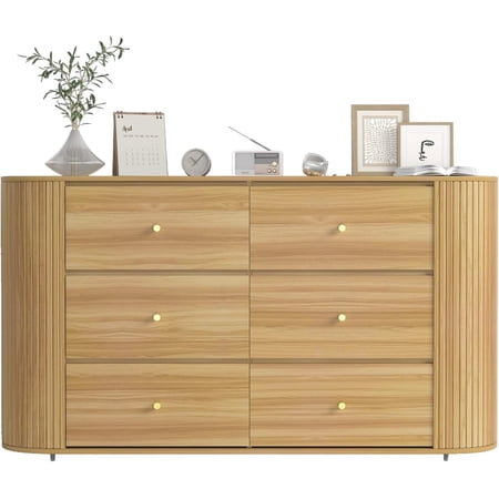 Takywep Drawer Dresser with Power Outlet Farmhouse Dresser with Metal Handle Vintage Design Large Storage Dressers Organizer for Bedroom Living Room Hallway Dining Room