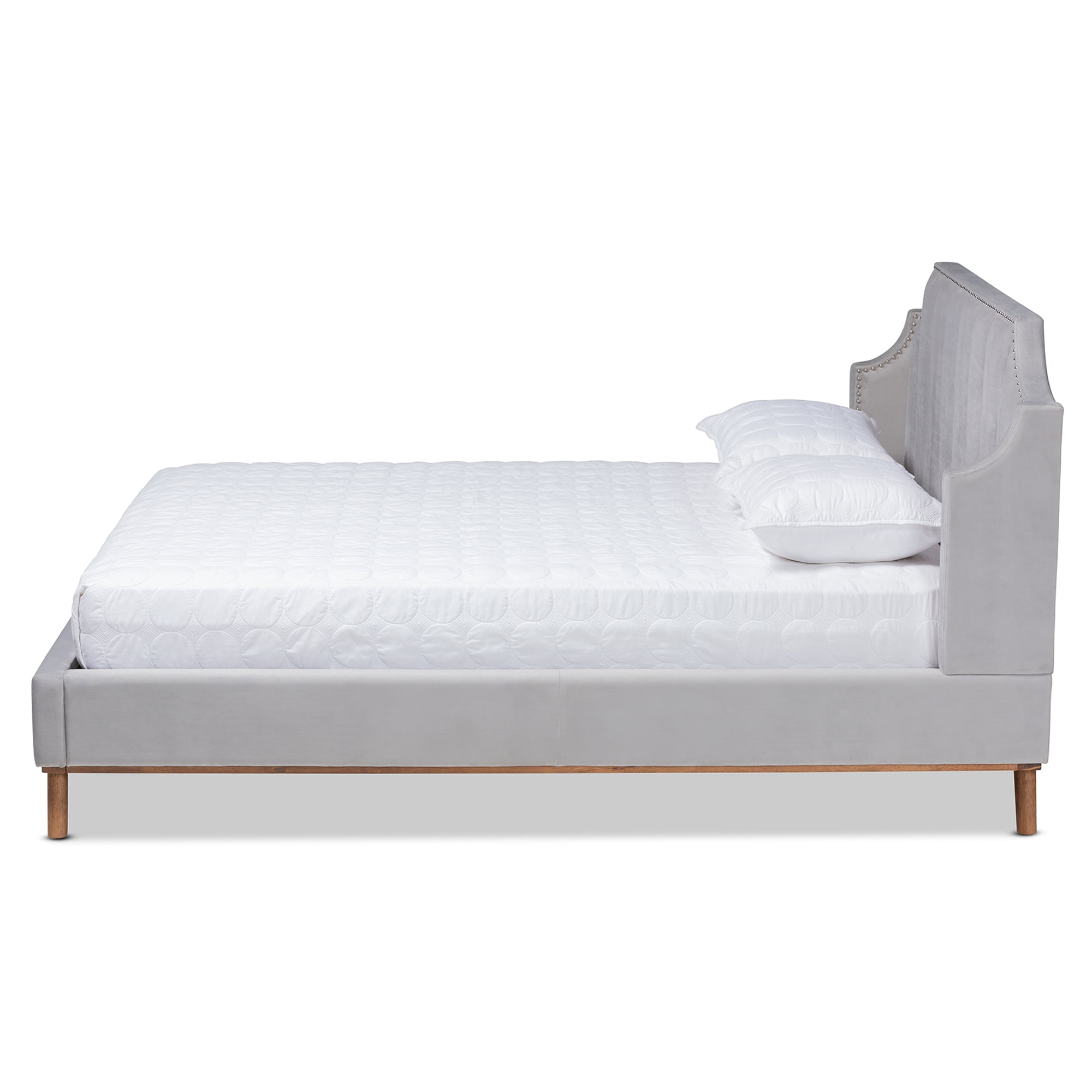 Baxton Studio Adelie Wingback Platform Bed