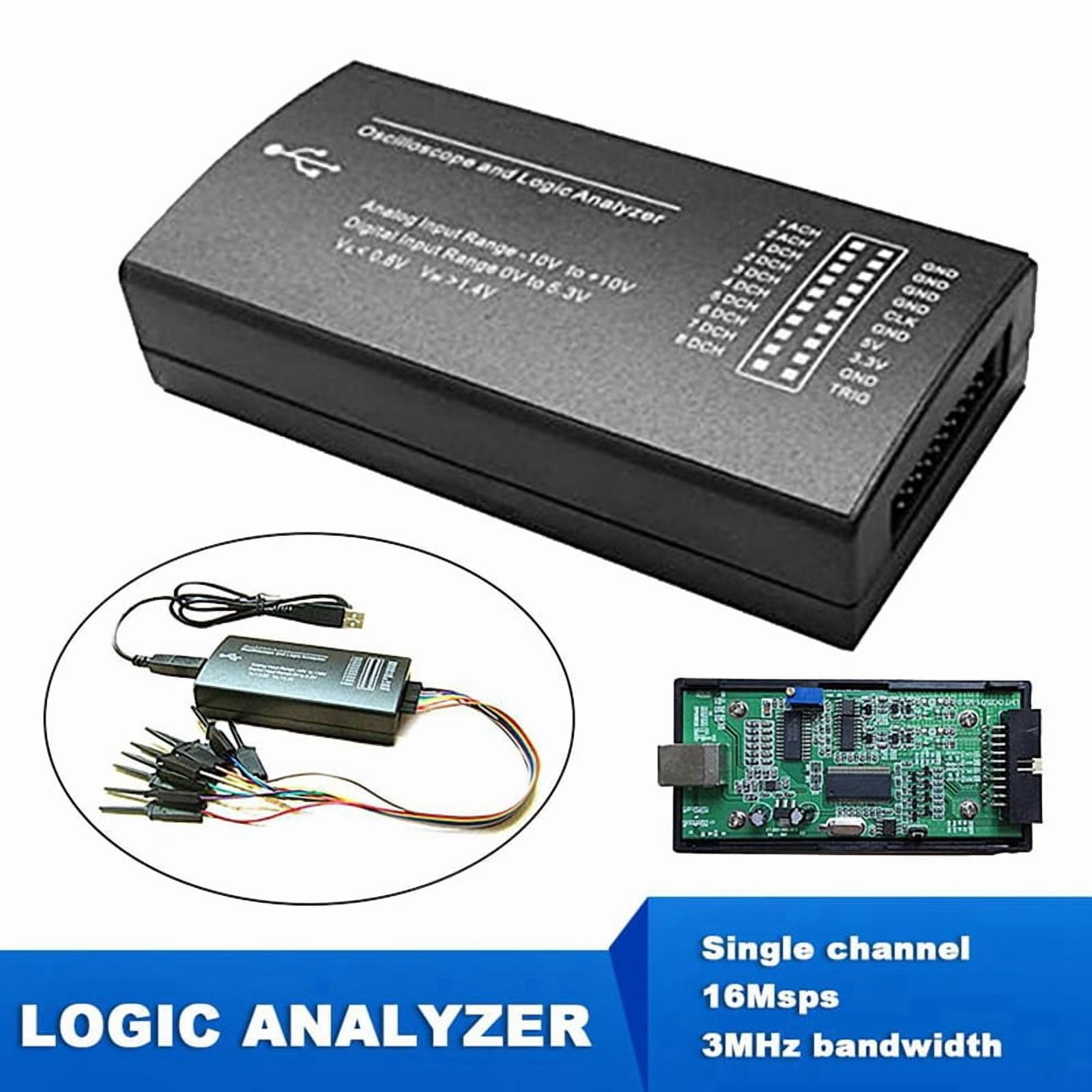LHT00SU1 Virtual Oscilloscope Logic Analyzer Multifunctional Full-Featured Signal Generator with 16MHz Max Sampling Rate