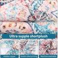 thumbnail image 4 of Boho Pillow Covers 16"x16" Set of 2 Carpet Pink Blue Vintage Throw Pillow Case Soft Square Decorative Pillowcases for Home Decor Sofa Car Living Room, 4 of 6