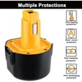 thumbnail image 6 of 2-Pack DC9071 3600mAh 12V Ni-Mh Battery Replacement for Dewalt 12V Battery DW9071 DW9072 DE9037 DE9071 DE9072 DE9074 DE9075 Compatible with Dewalt 12V Cordless Tools, 6 of 6