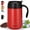 Red, variant on Huryfox Insulated Travel Mug - 12oz Double Wall Vacuum Stainless Steel Airtight Coffee Mug with Handle and Splash Lid for Cold/Hot Coffee, Tea (Black)
