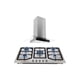 thumbnail image 1 of Campana de cocina de isla digital cristal recto 90cm Fordex y Parrilla de gas 5 quemadores acero inoxidable 86cm Vesta, 1 of 4