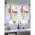 thumbnail image 5 of Sheer Curtains 54 Inch Length, Summer Gnomes Bees Semi Sheer Curtains Light Filtering Window Treatment, Farmhouse Chic Honey Wooden Grain Privacy Voile Drapes for Living Room Bedroom 52x54 Inch, 5 of 7
