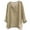 Khaki, variant on JIUKE Cotton Linen Tops for Men Long Sleeve Shirts Notch V Neck Oversized Comfy Lightweight Casual Blouses