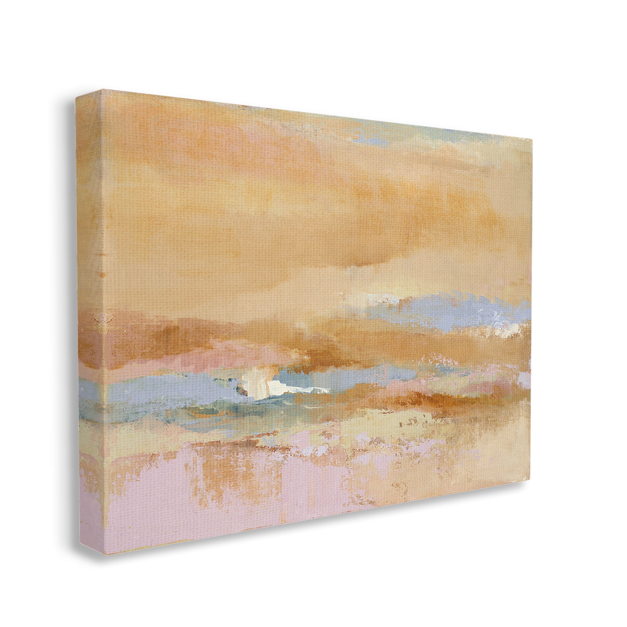 Stupell Industries Rustic Tan Abstraction Abstract Painting Gallery Wrapped Canvas Art Print Wall Art, 20 x 16
