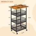 thumbnail image 4 of Carro de Cocina con Microondas ThreeHio de 4 Niveles con Ruedas, 4 of 7