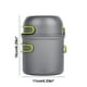 thumbnail image 4 of Juego de utensilios de cocina para olla de camping | Olla portátil de aleación de aluminio antiadherente resistente al calor de una pieza gris con tapa | Bandeja ligera para picnic para senderismo, 4 of 7