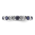 thumbnail image 3 of Auriga Fine Jewelry 925 Sterling Silver Created Sapphire Ring for Women Size 7, 3 of 7