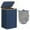 Blue, variant on Efluky Laundry Basket with Lid and Removable Bag, 100L Tall Laundry Hamper with Bamboo Handles, Aesthetic Dirty Clothes Bin for Laundry Room, Bathroom, Bedroom and Dorm, Black