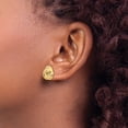 thumbnail image 4 of Diamond2Deal 14k Yellow Gold Knot Post Earrings for Women (L- 0.52 in, W-0.56 in), 4 of 5