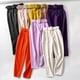 thumbnail image 2 of Cinturón adelgazante ajustado de estilo europeo y americano para mujer, pantalones casuales de cintura alta, pantalones hasta el tobillo amarillos A8GS317, 2 of 5
