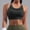 Black, variant on Women's High Neck Racerback Sports Bra Mesh Panel High Support Workout Bra Padded Wireless Yoga Bra