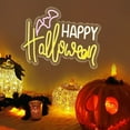thumbnail image 4 of SUSHANG Happy Halloween Neon Sign, Mysterious Ghost Bat LED Neon Light for Wall Decor, USB Powered Halloween Light up Sign for Halloween Home Spooky Party Bedroom Decor, 4 of 9