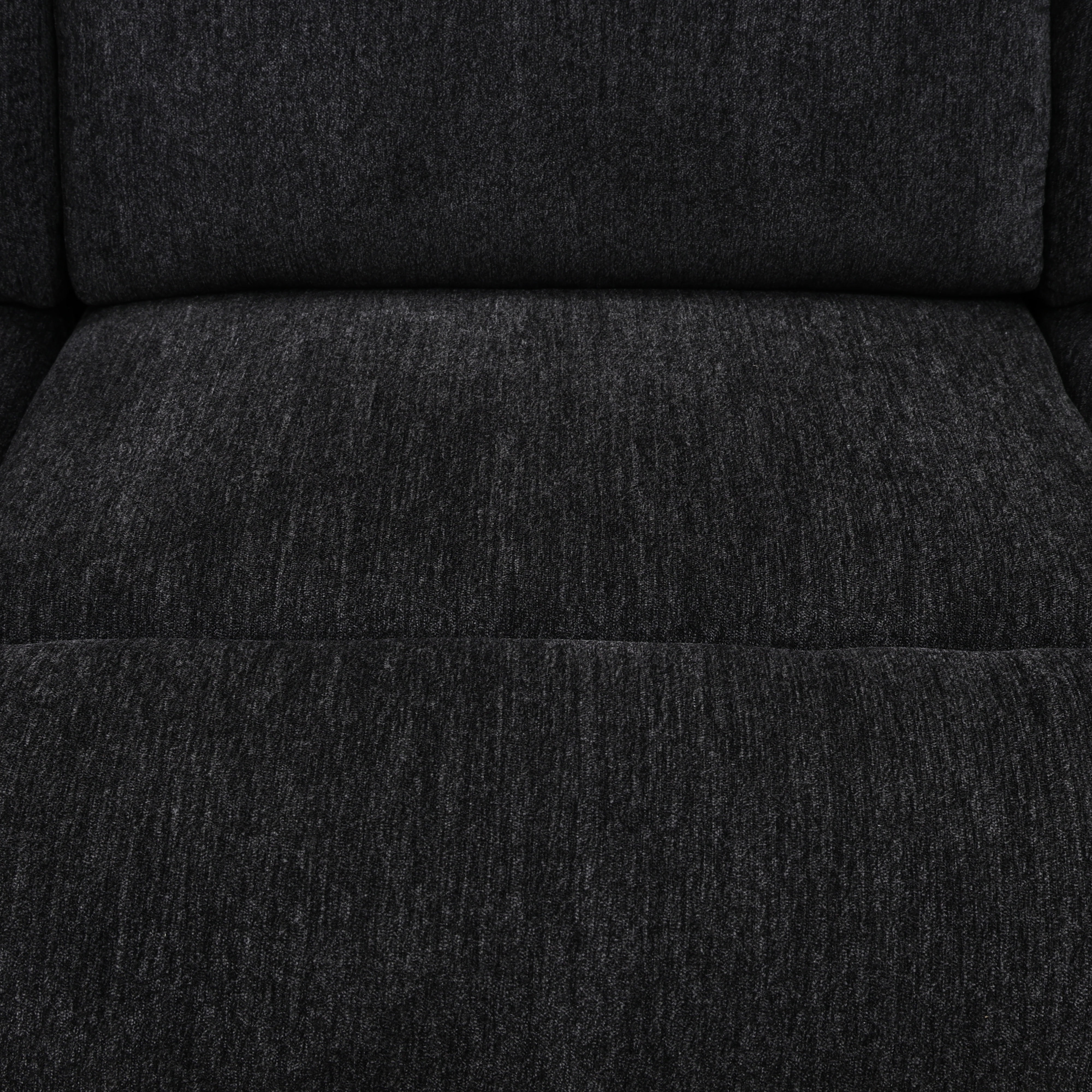MAYEERTY Intelligent Recliner Sofa Set, Fluffy Plush Fabric with Console & USB Charging for Family Living Rooms
