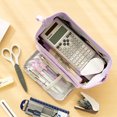 thumbnail image 2 of Estuche para lápices de gran capacidad para adolescentes, color morado, 2 of 6
