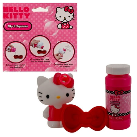 Imperial Toy Dip and Blow Bubbles (Hello Kitty) Hello Kitty Bubble Wand, Dip Tray and 4 Oz Bubble