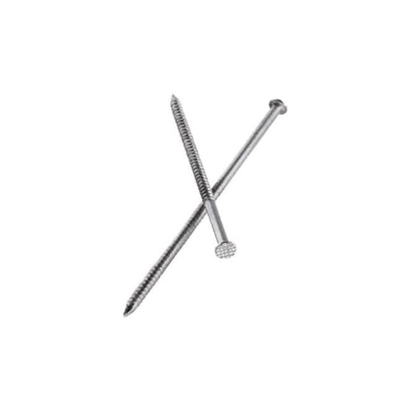 7D 2.25 in. Siding Stainless Steel Nail with Round Head Ring Shank, Silver - 25 lbs - Pack of 5375