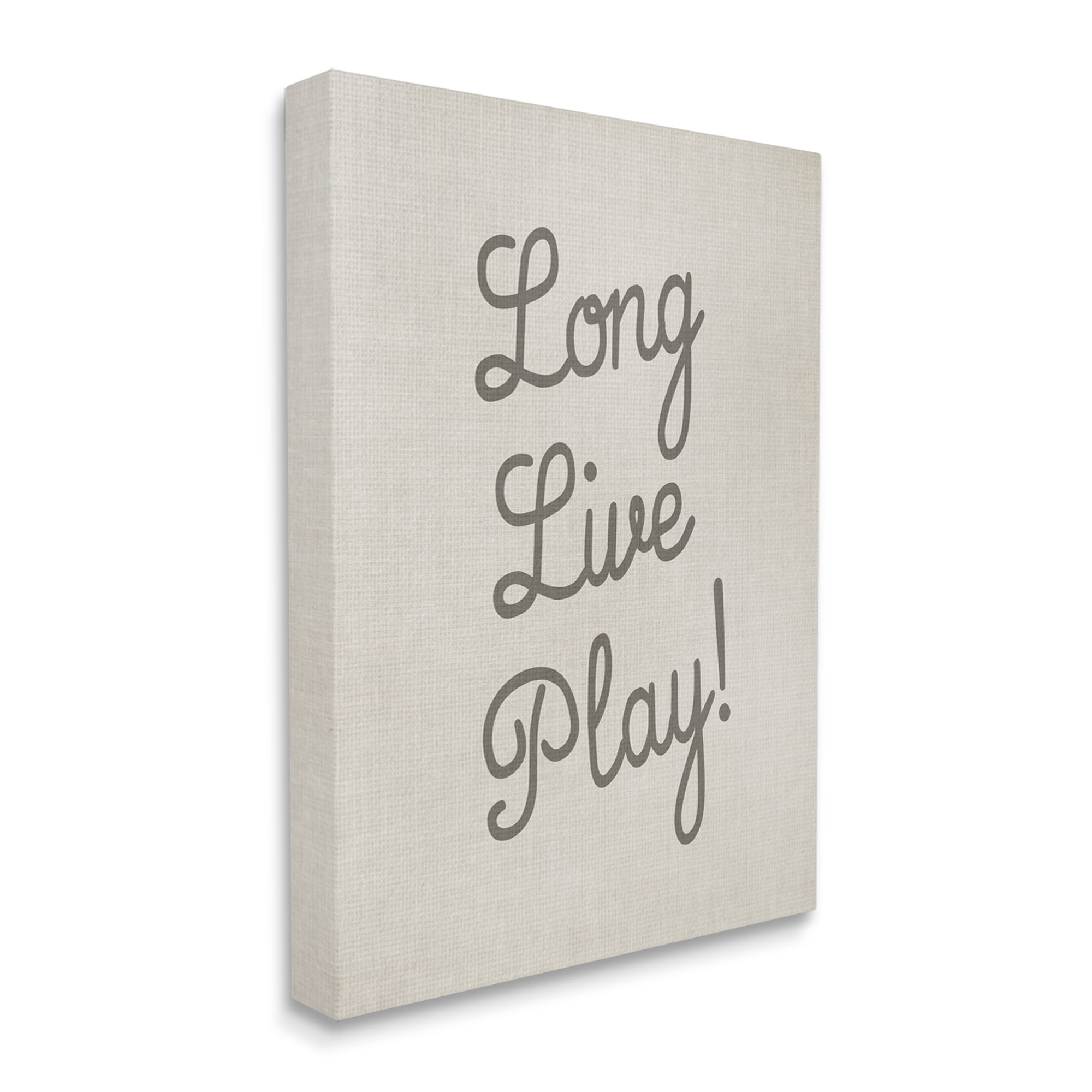Stupell Industries Long Live Play Phrase Inspirational Painting Gallery Wrapped Canvas Art Print Wall Art, 30 x 40