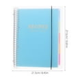 thumbnail image 2 of FRCOLOR Skyblue Recipe Binder with Hard Plastic Cover for Office Use Paper and Plastic 8.5 x 11 inches, 2 of 8