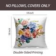 thumbnail image 2 of LALILO Throw Pillow Covers Watercolor Bold And Flowers Flower Cushion Cover 18" x 18", 2 Pack, 2 of 6